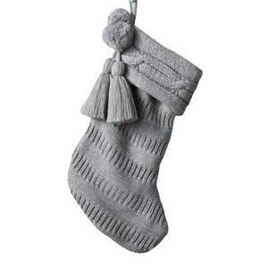 Hearth & Hand Cable Knit with Tassels Holiday Stocking